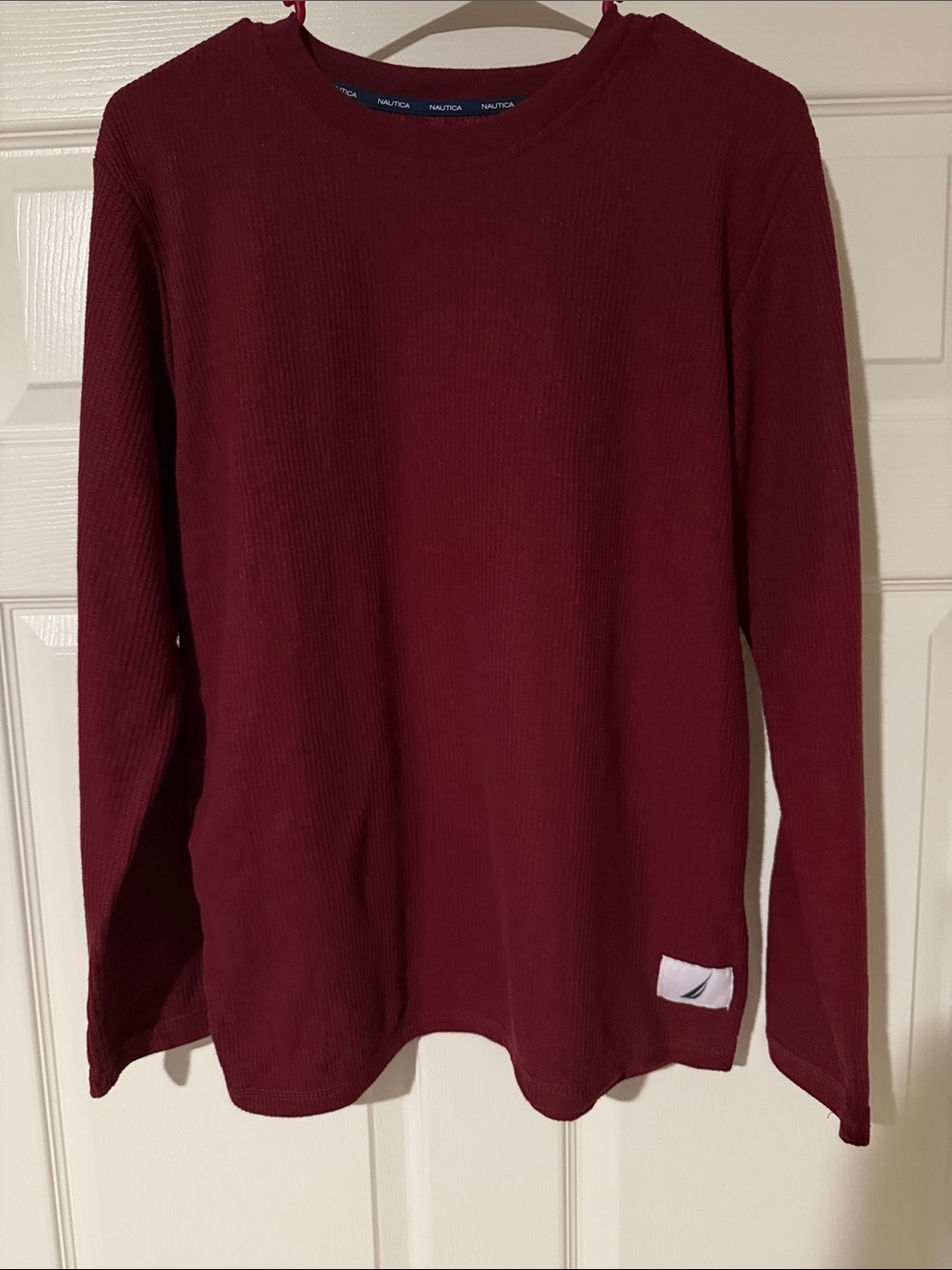 Nautica Long Sleeve Thermal Top - Burgundy